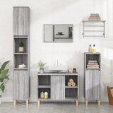 3-dijelni set kupaonskog namještaja siva boja hrasta drveni | shoptok.hr