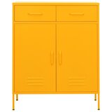 Furnova Omara za shranjevanje gorčično rumena 80x35x101,5 cm jeklo, (21954133) | Shoptok.si