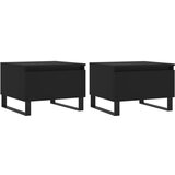  The Living Store Klubska mizica 2 kosa črna 50x46x35 cm inženirski les - Klubska Mizica, (21448456) | Shoptok.si