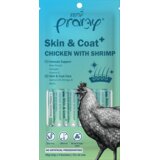 Pramy priboljšek za mačke Skin&Coat iz piščanca s škampi 4x14 g Cene