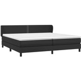  Krevet s oprugama i madracem crni 200x200 cm od umjetne kože | shoptok.hr