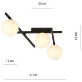  plafonsko svetlo smart 3xE14/10W/230V crno/belo | Eponuda.com