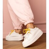 D/CEO marka niezdefiniowana White-brown platform sports sneakers Kler | ePonuda.com