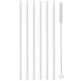 Vialli Design Set od 6 bijelih staklenih slamki dužina 20 cm