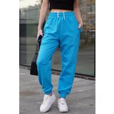 Madmext Sweatpants - Turquoise - Joggers Cene