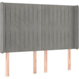 Maison Chic vzglavna omarica - nočna omarica - posteljna omarica z ušesi svetlo sivo 147x16x118/128 cm žamet, (21712791) Cene