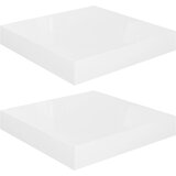 Maison Chic 2 kosi Lebdeče Stenske Police - Viseče police sijaj bele 23x23,5x3,8 cm MDF, (21758812) Cene
