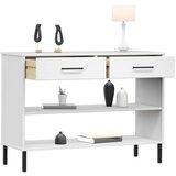  Konzolni ormarić s metalnim nogama bijeli masivna borovina OSLO | shoptok.hr