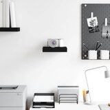  Plutajuća zidna polica crna 23 x 23,5 x 3,8 cm MDF | Eponuda.ba