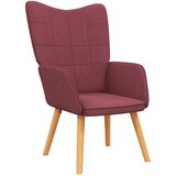  Stolica za opuštanje s osloncem za noge boja vina od tkanine | shoptok.hr