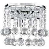 Searchlight Hanna Notranja stenska svetilka 2, svetla kromirana s kristali, G9, (22100598) | Shoptok.si