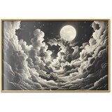  Plakat Moon and Stars Singing Among the Great Clouds 90x60 Zlatni okvir | shoptok.hr