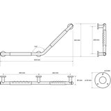 Sapho Zidna ručka za kupaonicu od nehrđajućeg čelika 71,5 cm 135° Left – | shoptok.hr