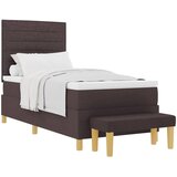  Krevet s opruga kutije Tamno smeđa 200 x 90 cm tkanina | shoptok.hr