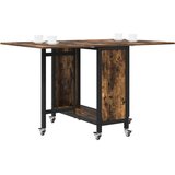  Zložljiva jedilna miza z kolesi 130 x 80 x 76,5 cm jeklena PB, (5000268961) | Shoptok.si