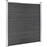 vidaXL Komplet ograjnih panelov WPC 526x186 cm črn | Shoptok.si