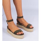 Gemre Green platform espadrille sandals Kalesio | Shoptok.si
