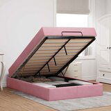  Konstrukcija postelje z vzmetnico Roza 120 x 200 cm Žamet | Shoptok.si