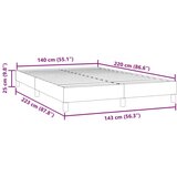 Box Spring krevet bez madracem tamno zeleni 140x220 cm baršun | shoptok.hr