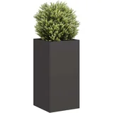 vidaXL Planter Black 40x40x80 cm Hladno valjano jeklo