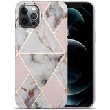  Ovitek za iPhone 12 Pro | Pink-siv, vzorec marmorja | Shoptok.si
