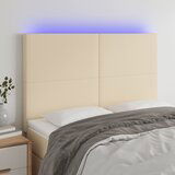 The Living Store LED posteljno vzglavje krem 144x5x118/128 cm blago - LED Vzglavje, (21660399) | Shoptok.si