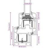 vidaXL Kletno okno "RISOR" 60x100 cm vrtljivo-nagibno DIN levo belo | Shoptok.si