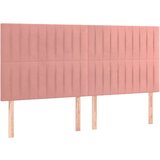  Box spring postelja z vzmetnico roza 200x200 cm žamet | Shoptok.si