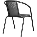 springos pletena- metalna vrtna stolica, siva | shoptok.hr