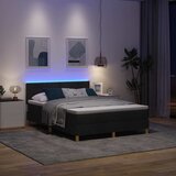  LED Box Spring Krevet s LED trakama Crna 140 x 200 cm tkanina | shoptok.hr