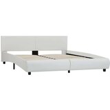  Okvir za krevet od umjetne kože LED bijeli 160 x 200 cm | shoptok.hr