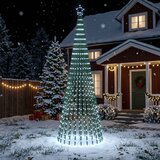  LED božićno drvce 1028 LED lampica Višebojno Čelik Crna | shoptok.hr