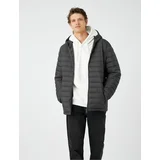 Koton Inflatable Coat Seasonal Hooded Zipper Pocket Detailed