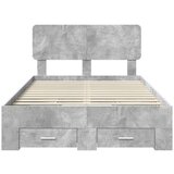  Konstrukcija postelje z vzglavjem Betonsko siva 120 x 200 cm, (5000102864) | Shoptok.si