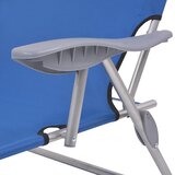  Ležaljka za sunčanje s krovom čelična plava | Eponuda.com