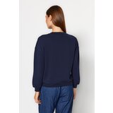 Trendyol Navy Blue Embroidery Raised Sweatshirt | Shoptok.si