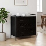  Ormar s ladicama Crni hrast 70 x 39,5 x 71 cm Konstruirano drvo Cijene