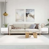 vidaXL klubska mizica 2 kosa bela 50x46x50 cm inženirski les | Shoptok.si