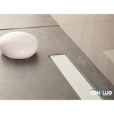 Peštan slivnik FRAMELESS LINE 750 belo staklo