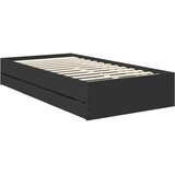  Krevetna konstrukcija Crna 90 x 190 cm Inženjersko Drvo | shoptok.hr
