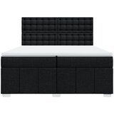  Krevet s oprugama i madracem crni 200x200 cm od tkanine | shoptok.hr
