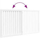 vidaXL Vrata za pse s 2 panela sklopiva bijela 160 cm od drva topole | shoptok.hr