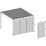 Gardenson Stranski Del Za Pergolo Vertikale, Bela, 113cm | Shoptok.si