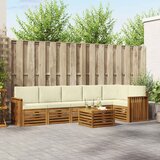  Set vanjskih sofa 7 kom. Prirodna i krem Poliester | shoptok.hr