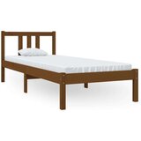  Posteljni okvir medeno rjav iz trdnega lesa 75x190 cm 2FT6, (20644768) | Shoptok.si
