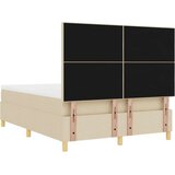 Škatlasta postelja z vzmetnico Krem 160x200 cm Tkanina, (22082868) | Shoptok.si