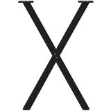 vidaXL Noge blagovaonski stol X-oblika 2 kom crne 60x(72-73) cm čelik | shoptok.hr