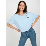 Fashion Hunters Light blue oversize blouse Cene
