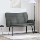 SOFA za dvije osobe Tamno siva 115 x 61 x 87 cm tkanina | shoptok.hr