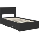  Krevetna konstrukcija s ladicama Crna i srebrna 100 x 200 cm | Eponuda.com